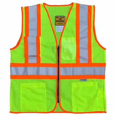 GAME WORKWEAR The Mesh D.O.T. ANSI Class 2 Vest, Yellow, Size 4X I-85